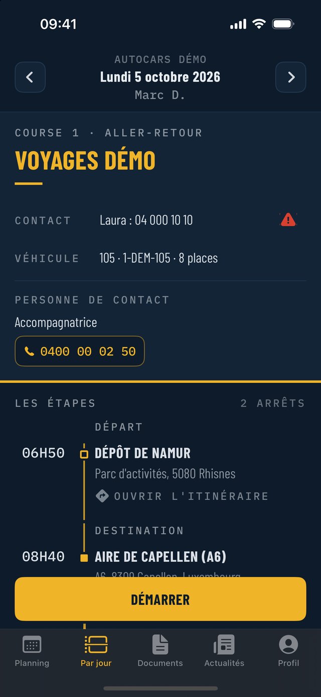 La journée du chauffeur